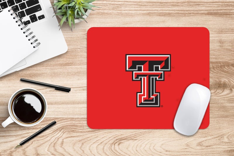 OTM Essentials Texas Tech University Standard Fabric Mouse Pad, Desk Accessories, Standard Fabric Gaming Mouse Pad, Spirit V1, Black - Image 2